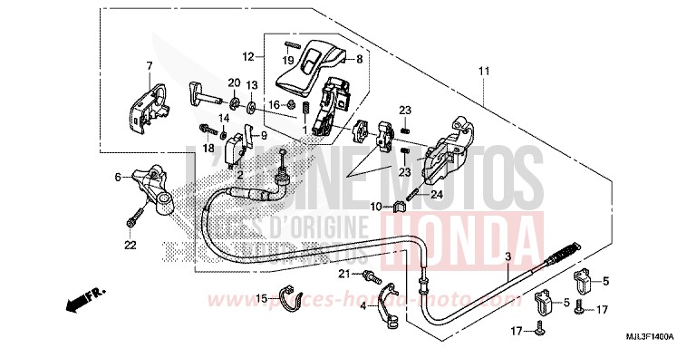 HANDBREMSHEBEL von NC750X DCT MAT PEARL GLARE WHITE (NHB54) von 2014